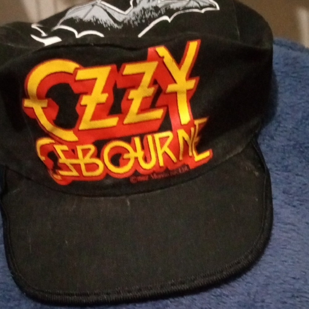 Black Cap 1982 Ozzy Osbourne Diary Of A Madman Tour Used Condition